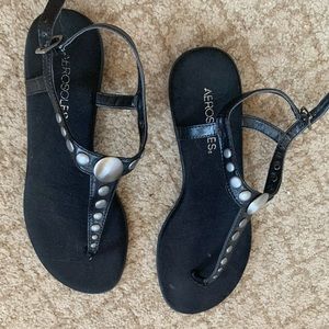 Aerosole Black Sandals